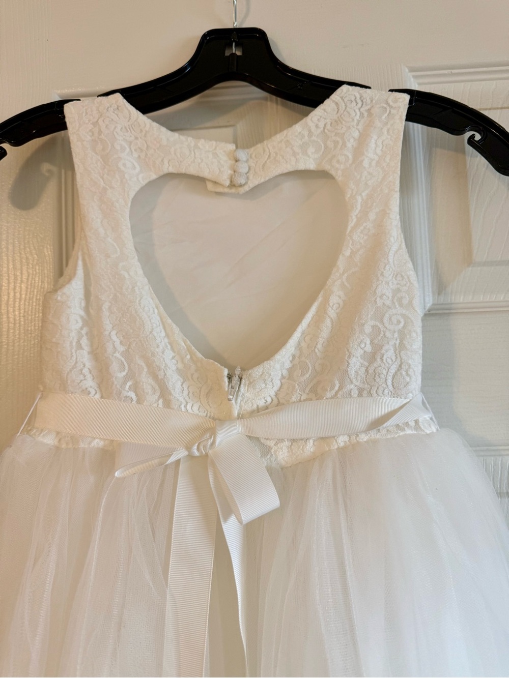 Girls Ball Gown Flower Girl Dress Lace & Tulle - Picture 6 of 16